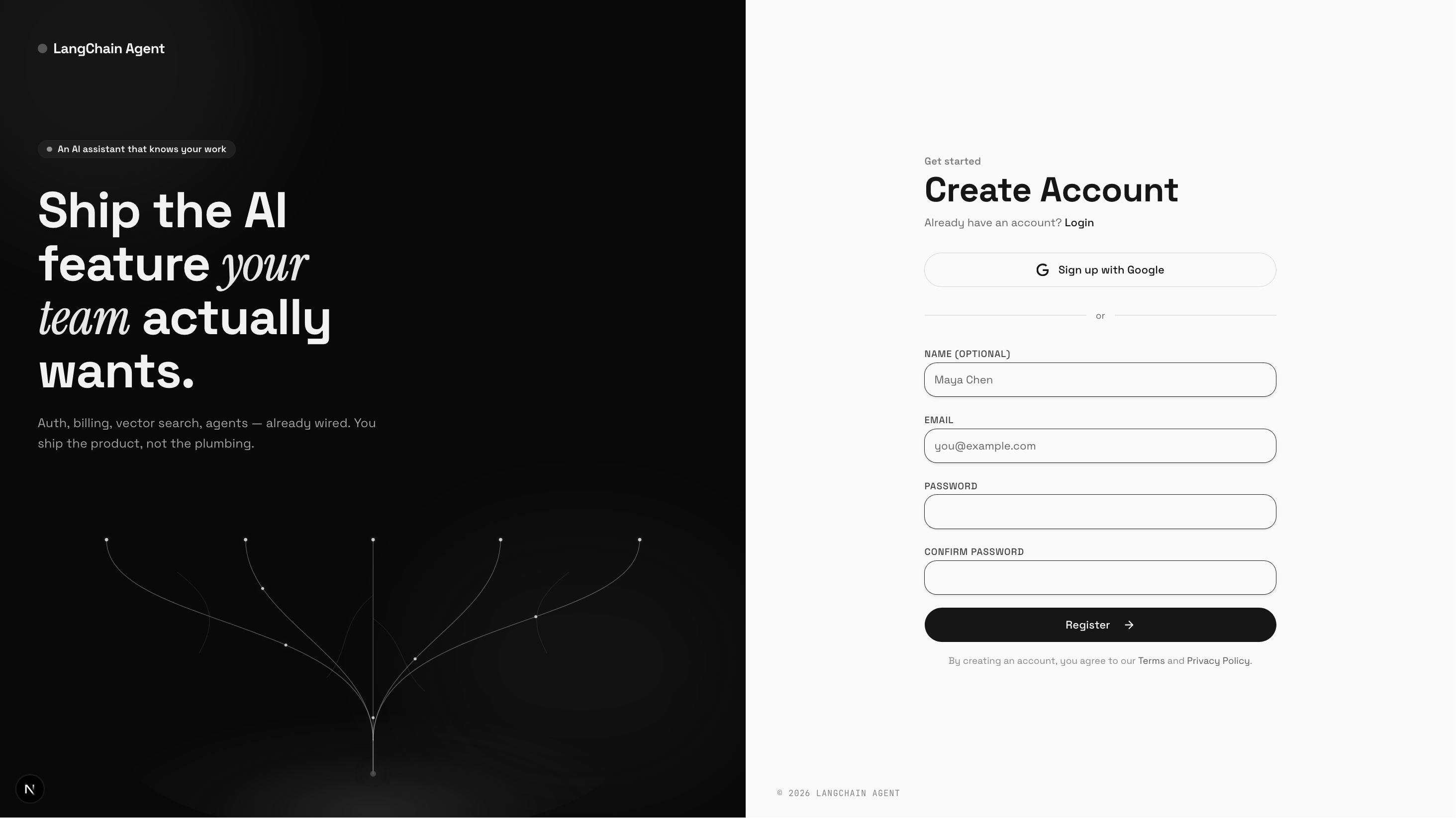 Create your account